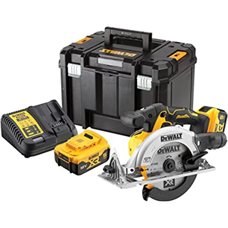 DEWALT DCS565P2 XR Bürstenlose Kreissäge, 18 V, 2 x 5,0 Ah, Li-Ion, Schwarz-Gelb – Bild 3