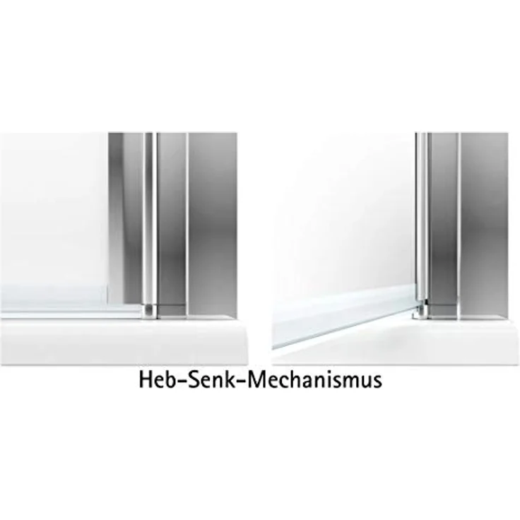 Schulte EP321506 01 500 Duschkabine Alexa Style 2.0 Drehtür Seitenwand, 90 x 90 cm, 192 cm, 5 mm Sicherheitsglas klar hell beschichtet, alunatur – Bild 5