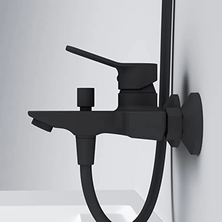 AM.PM FXA10022 X-Joy Einhebel-Wannenarmatur, Aufputz Wasserhahn Bad, Schwarz, mit 35 mm SoftMotion Keramikkartusche und Neoperl Aerator – Bild 10