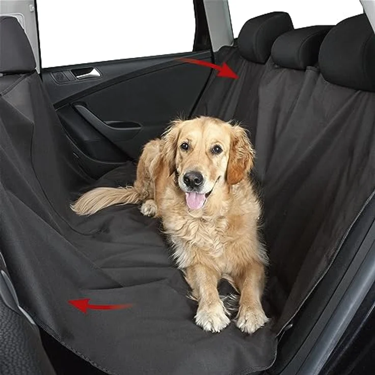 Walser Autoschondecke Hund Rücksitz Nero, Universal Auto Hundedecke Rücksitz, Autoschondecke Hund, Autoschutzdecke für Reise & Transport für Hunde, Automatte Hund, Autoschondecke Hund Kofferraum – Bild 2