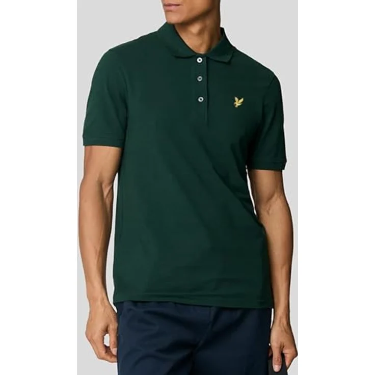 Lyle & Scott Poloshirt Basic Herren, Pique Baumwolle, Vintage-Kollektion, 3-Knopfleiste, klassischer Adler-Logo – Bild 2