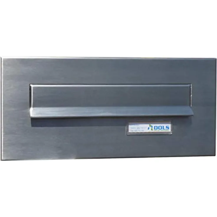 Letterbox24 CD-16 Edelstahl Briefkasten Frontplatte mit Namensschild (160x310 mm) - V2A Edelstahl, wetterfest, gebürstet