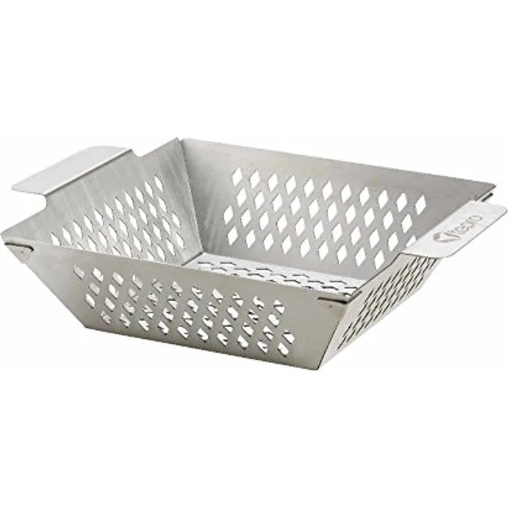 tepro Grillzubehör Grillkorb S aus Edelstahl, Boden ist gelocht