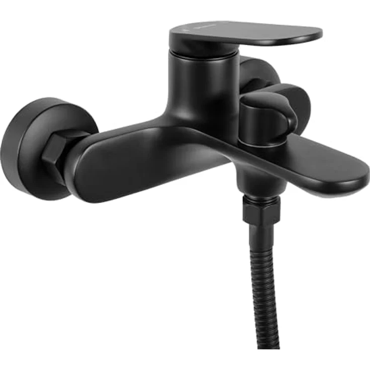 wohnwerk.idee Wannenarmatur Badewannenarmatur Gold Matt Gebürstet, Einhebelmischer mit integrierter Handbrause und flexiblen Schlauch – Bild 3