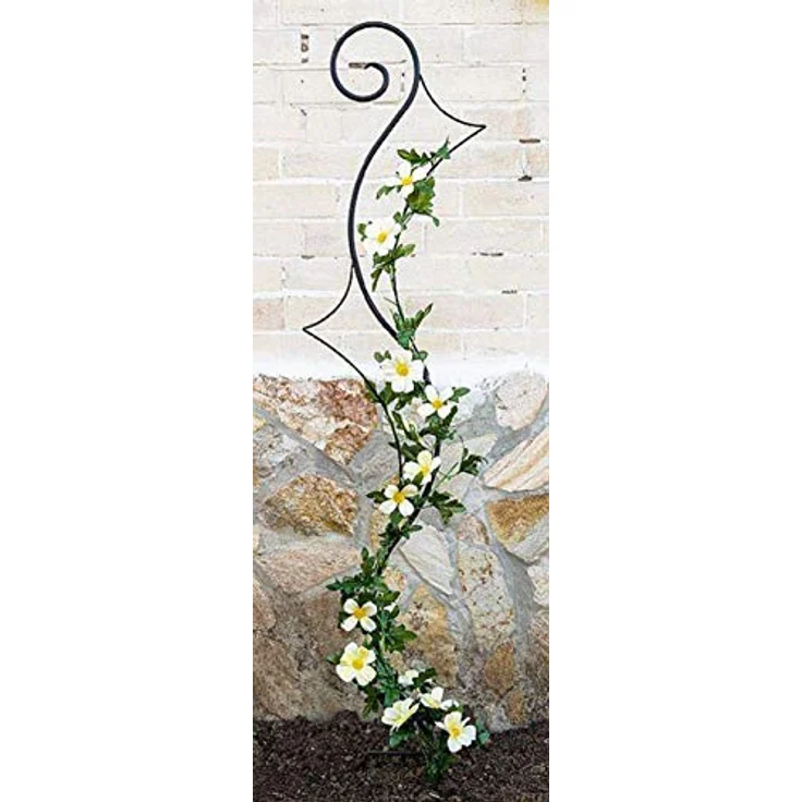 DanDiBo Rankhilfe Metall Schwarz Riva Rankgitter Höhe 148 cm Breite 30 cm Kletterhilfe Bodenstecker Stecker Garten – Bild 3