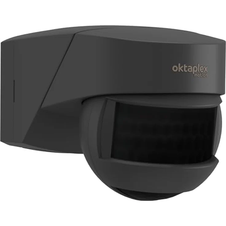 Oktaplex motion Bewegungsmelder Lea, Infrarot Sensor 180 Grad, 12 m Reichweite, IP54, anthrazit, geeignet für 230V LED, Aufputz Montage – Bild 1