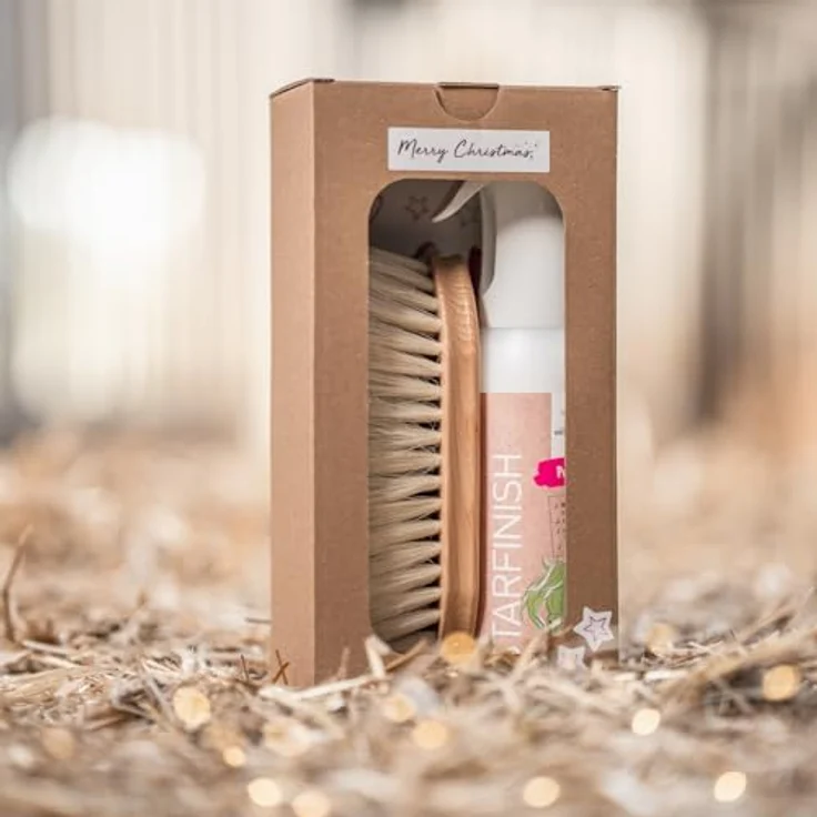 Bense & Eicke Fellpflege Geschenkset SchmutzLiese & StarFinish parfümfrei, 500 ml - Wurzelbürste und Glanzspray mit Naturfasern und staubabweisender Wirkung – Bild 2