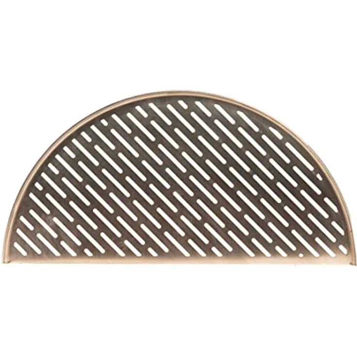 Kamado Joe Classic Joe - Half Moon Edelstahl Grillrost für Fisch & Gemüse, Silber, 50,5 x 26,5 x 3,0 cm