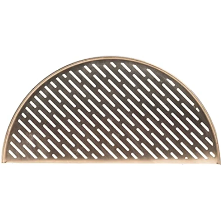 Kamado Joe Classic Joe - Half Moon Edelstahl Grillrost für Fisch & Gemüse, Silber, 50,5 x 26,5 x 3,0 cm – Bild 1