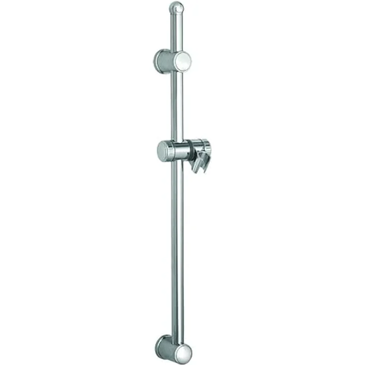 qpool24 Wandstange Brausestange VARIANT 65 cm, Edelstahl mit variablen Bohrabständen und verschiebarem Wandhalter, chrom – Bild 1