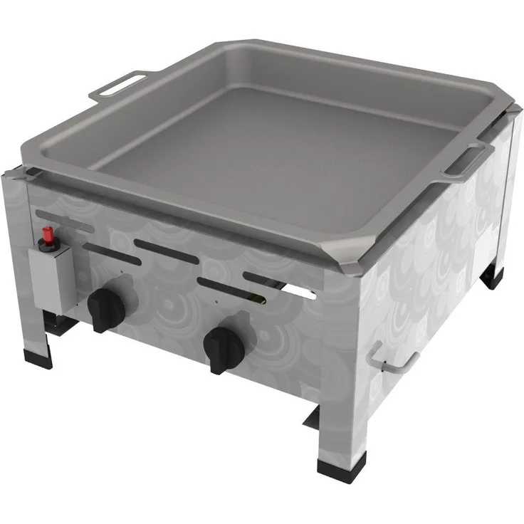 ChattenGlut Gasgrill ChattenGlut Gastrobräter 7,3kW mit Pfanne, BxTxH: 480x530x270 cm, Edelstahl Design aus Hessen Germany