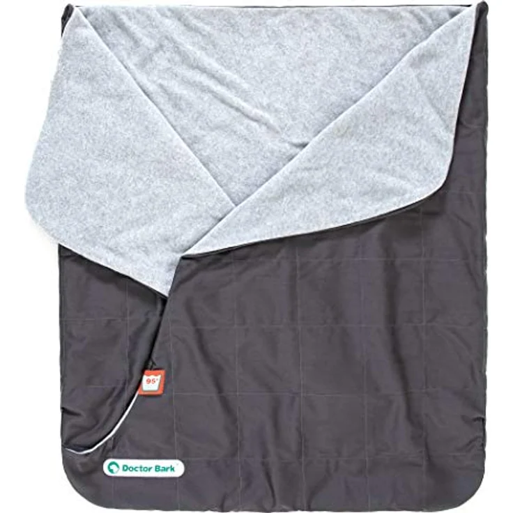 Doctor Bark Hundeschlafsack, flauschig und weich gefüttert, wärmend und atmungsaktiv, strapazierfähiger Schlafsack für größere Hunde, waschbar bis 95°C, Trockner geeignet (L - Grau) – Bild 3