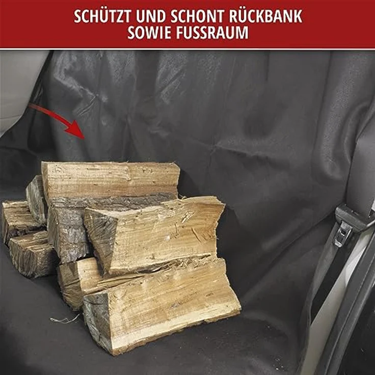 Walser Autoschondecke Hund Rücksitz Nero, Universal Auto Hundedecke Rücksitz, Autoschondecke Hund, Autoschutzdecke für Reise & Transport für Hunde, Automatte Hund, Autoschondecke Hund Kofferraum – Bild 3