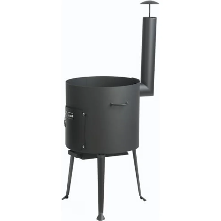 BBQ-Toro Kazan Ofen Ø 34 cm, Gulaschkessel mit Schaumlöffel und Schürhaken, stabiler Outdoor-Ofen aus Stahl, Feuerstelle und Eintopfofen – Bild 5