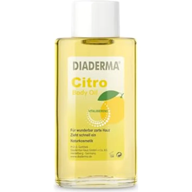 DIADERMA Citro Body Oil, vitalisierendes Körperöl mit Arnika, Hamamelis, Kamille & Salbei, leicht einziehend, 100 ml