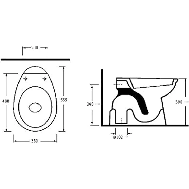 Belvit Stand WC Bahama Beige Abgang Boden mit Softclose-Deckel und Spülkasten – Bild 5