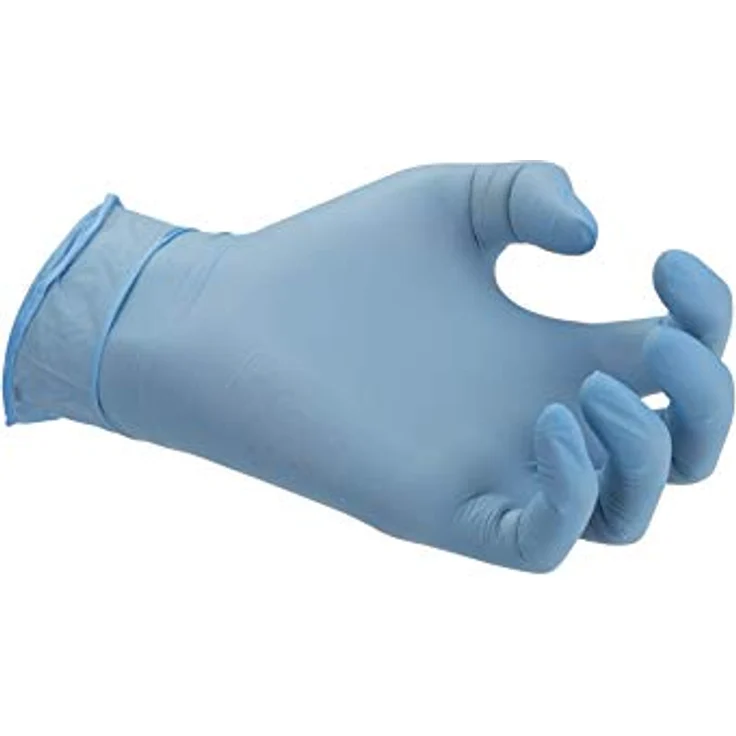 Nitrilhandschuhe, puderfreie Einweghandschuhe NITRYLEX CLASSIC, Größe: XL - 100 Stück, texturierte Fingerspitzen, latexfreie Einmalhandschuhe, Nitril-handschuhe, blau – Bild 5