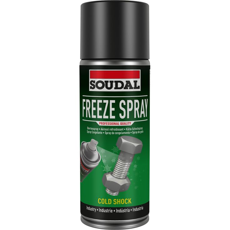 Soudal Kälteschockspray 'Freeze Spray', 400 ml, sofortige Kühlung auf -50 °C, für bewegliche Teile und Gewinde