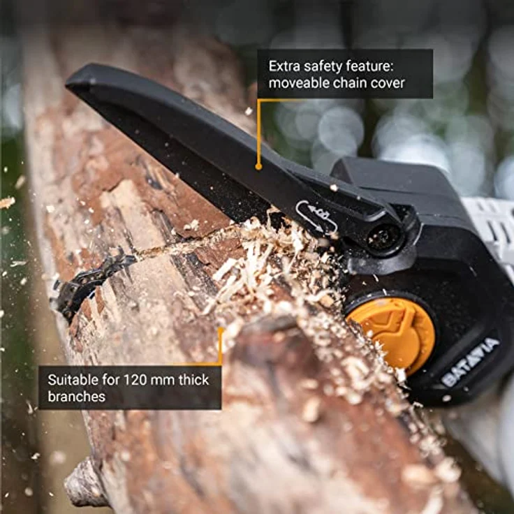 Batavia Nexxsaw (V3.1) 18V Akku-Einhand-Kettensäge 6" mit rotierendem Sägekopf und Ölpumpe, ohne Akku, ideal für präzise Beschneidearbeiten – Bild 9