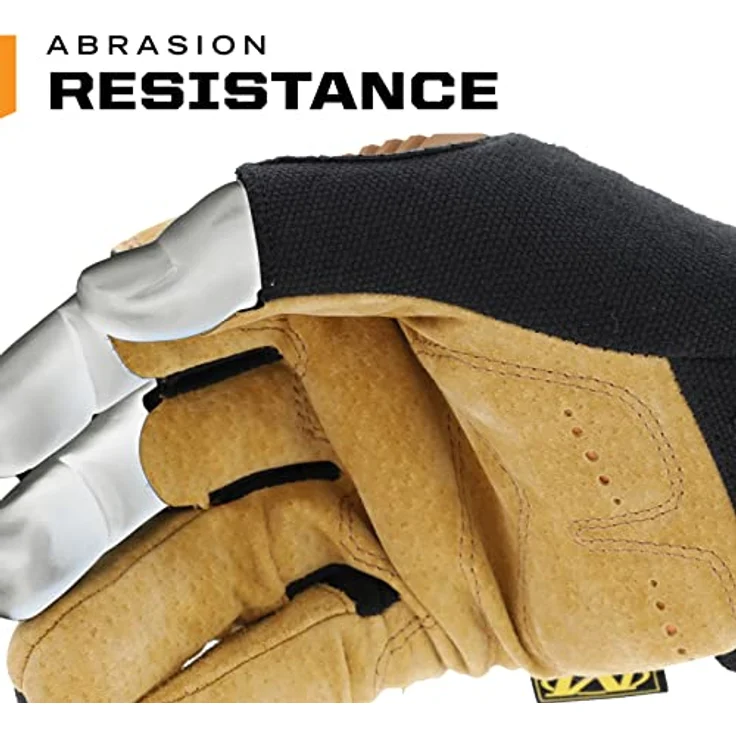 Mechanix Wear Handschuhe M-Pact, Leder-Handschuhe, Braun/Schwarz, Aufprallschutz, D3O-Handflächenpolsterung, Größe 11/XXL – Bild 4
