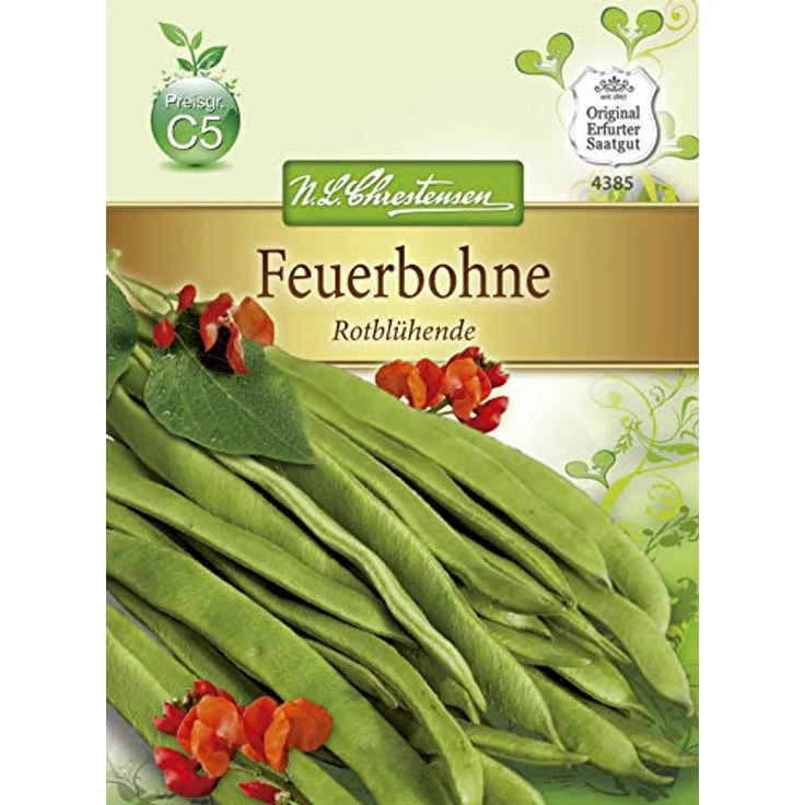 N.L. Chrestensen Feuerbohnen, Rotblühende – Bild 2