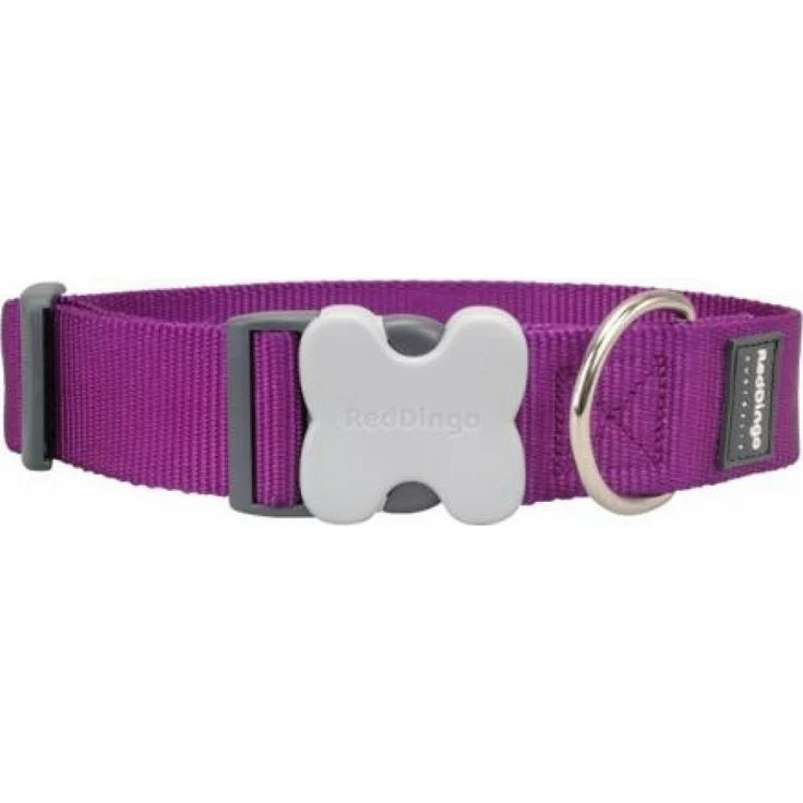 Red Dingo Hunde-Halsband Lila, verstellbar, Clip-Verschluss, 37-55 cm