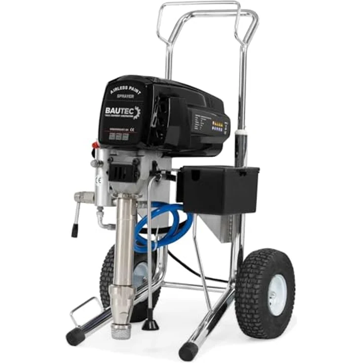 BAUTEC Farbsprühgerät Airless 384, Kolbenpumpe bis 6,3 l/min, Kombi-Set mit Flächenspachtel-Set – Bild 3