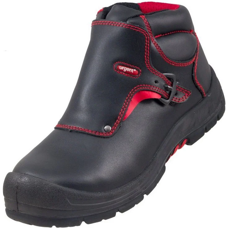 Urgent Arbeitsschuhe Sicherheitsschuh Schweißerschuhe Schweißerstiefel S3 Arbeitsschuh, Wildleder, Schwarz