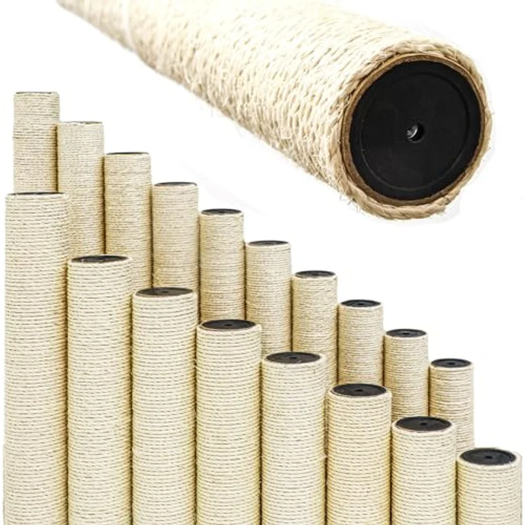 eyepower 60 cm Pfotenfreund Ø 9,2 cm: M8 Sisalstamm für Kratzbaum Ersatzstamm - 100% Natur Sisal Stamm Kratzsäule - Robuster Kratzstamm für Katzen - Katzenkratzbaum Ersatzteile Sisalstämme Sisalsäulen - Preisvergleich – Bild 1