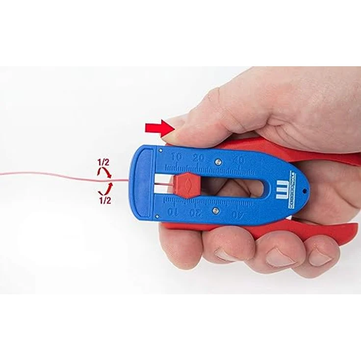 WEICON 51000002 Präzisions-Abisolierer S Abisolierwerkzeug für feine Leiter-Drähte, Rot-Blau – Bild 4