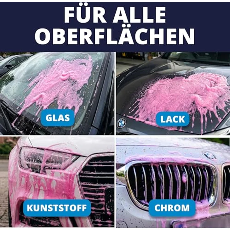 LICARGO Insektenentferner Auto 750ml – kraftvoller Insektenreiniger für Lack, Glas, Chrom und Kunststoff, pink mit Grapefruitduft – Bild 5