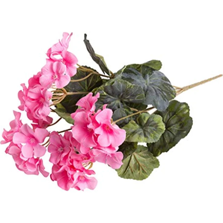 Botanic-Haus Kunstblume Geranienbusch, 2er Set mit roten, weißen oder rosa Blüten, Höhe 37 cm – Bild 3