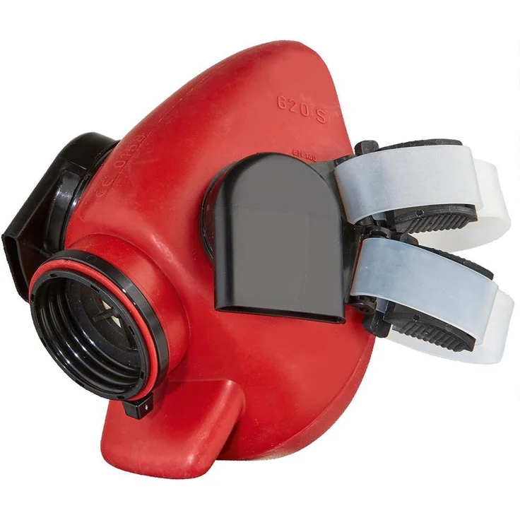 Magni Halbmaske 620S, Atemschutzmaske mit zwei Ausatemventilen, stufenlos verstellbar, wiederverwendbar, kompatibel mit Schraub- und Steckfiltern