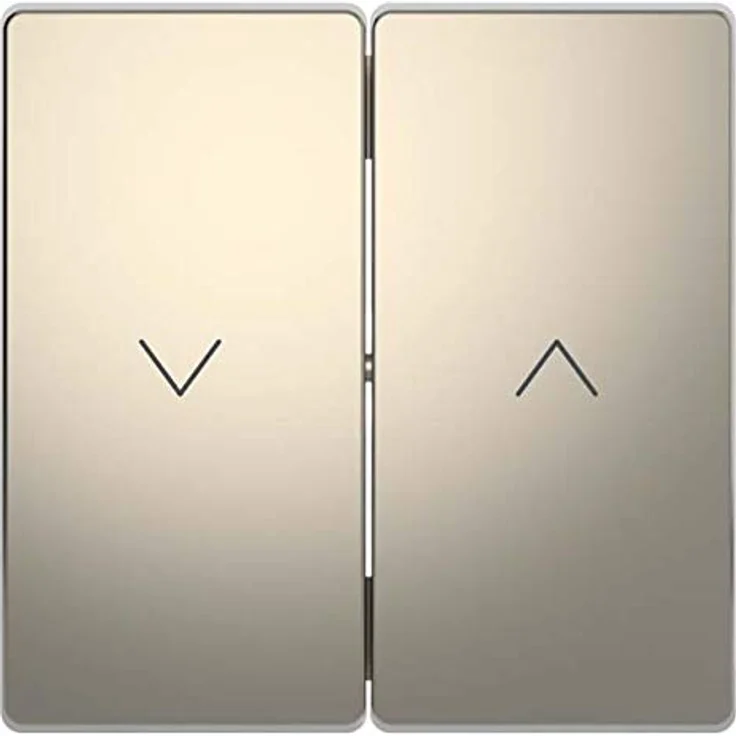 Merten Meg3855-6050, Wippschalter für Rollladensteuerung und Button, Nickel Metall, Systemdesign – Bild 1