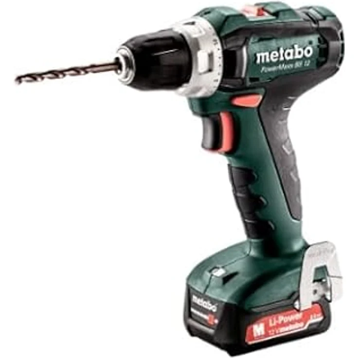 Metabo 601036500 Akku-Bohrschrauber klein PowerMaxx BS 12 12V, 2x 2Ah Li-Ion Akkus, inklu. Ladegerät, im Koffer, max. Drehmoment: 17Nm (weich)- 40Nm (hart), Bohr-Durchmesser: 10mm (Stahl)- 18mm (Weichholz) – Bild 4