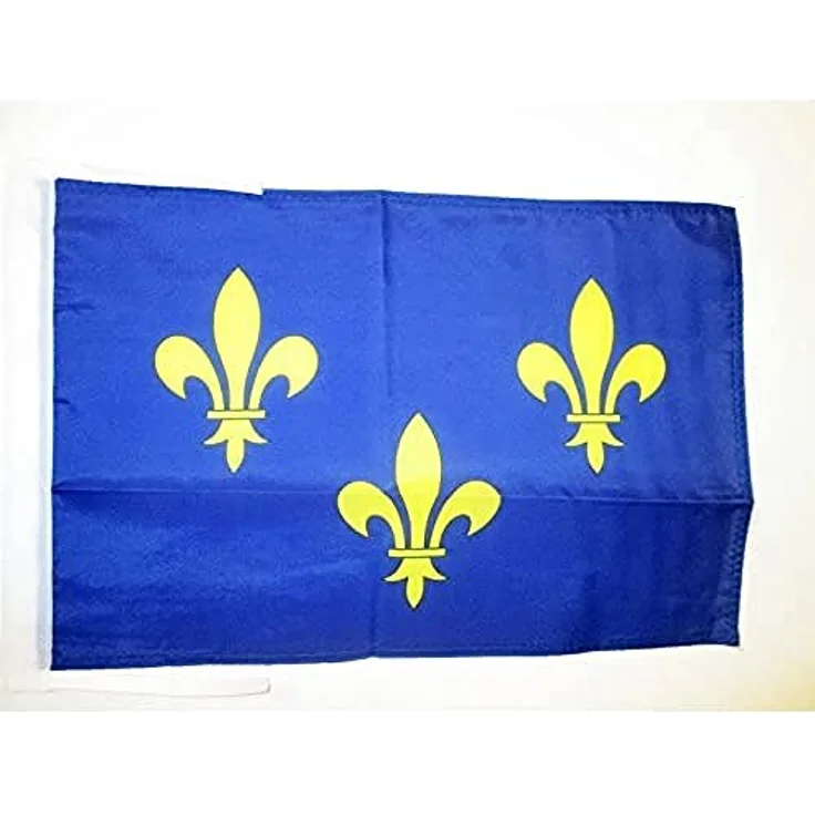 AZ FLAG Ile-De-France Flagge, 45x30 cm mit Kordel, verstärkte Ecken aus 100D Polyester für Innen & Außen
