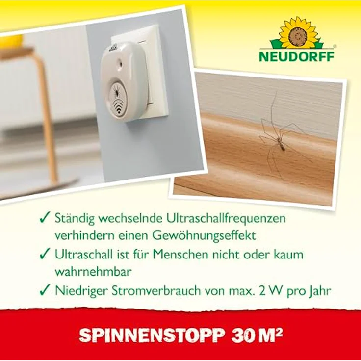 Neudorff SpinnenStopp Spinnen Vertreiber Vergrämer Ultraschall für 30m² – Bild 4
