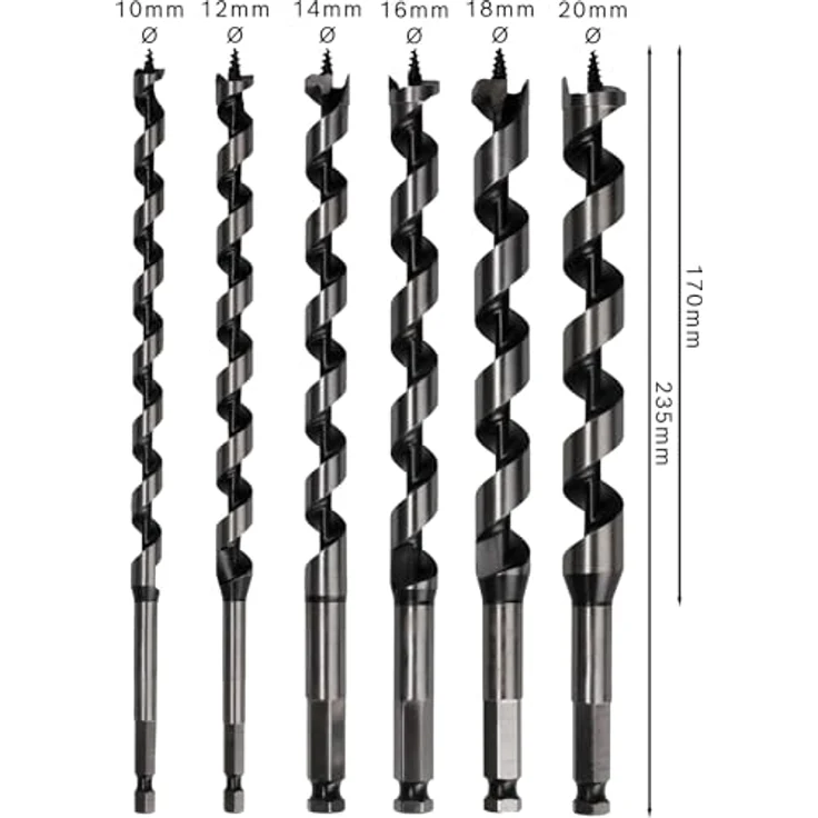 Bosch Professional 6tlg. Holzschlangenbohrer-Set mit 1-4''-Sechskantschaft – Bild 4