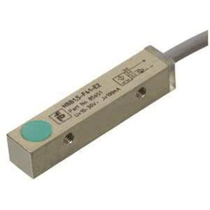 Pentax NBB1,5-F41-E2, Induktiver Bewegungsmelder mit PNP-Ausgang, Schutzart IP67, 10-30 V DC, vernickeltes Messinggehäuse, 2 Meter PVC-Kabel