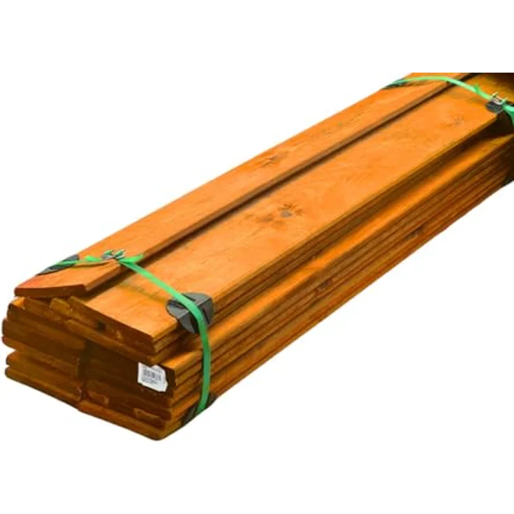 woodtex Pinie Sichtschutzzäune 180x180 cm, Kiefer naturbelassen, langlebige und blickdichte Zaunelemente, fertig montiert für Terrasse und Balkon – Bild 3