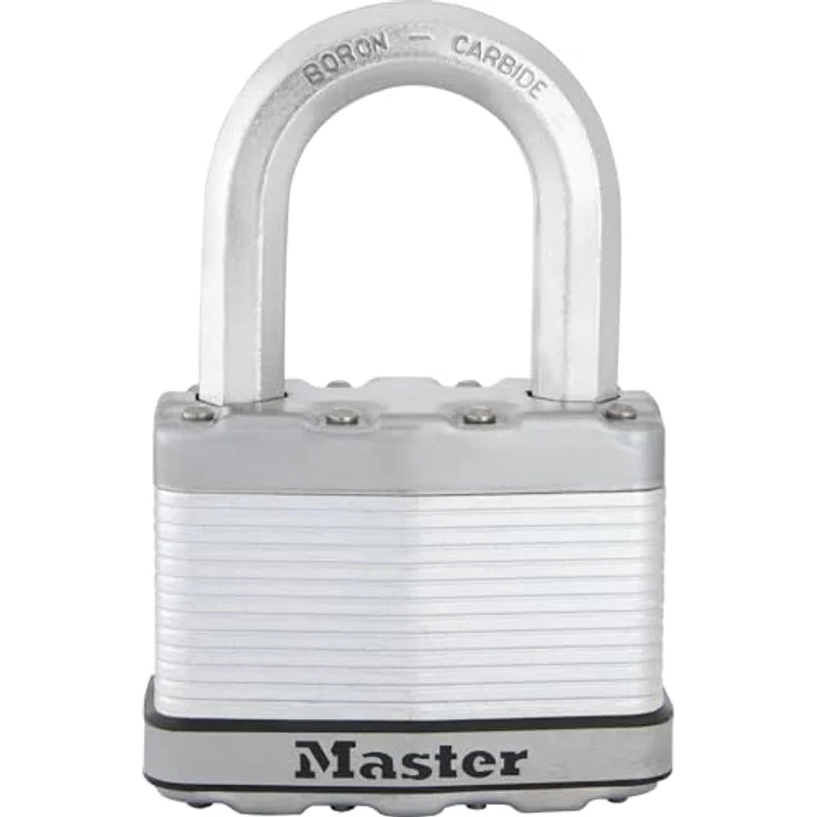 MASTER LOCK Hochsicherheits Vorhängeschloss [Schloss mit Schlüssel] [Laminiertem Stahl] [Wetterfest] [Medium Bügel] M15EURDLF - Ideal für Lagerräume, Lagerschuppen, Garagen, Zäune – Bild 2