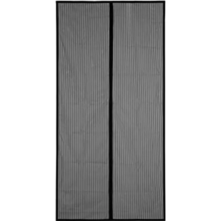 APANA - schwarzes Fliegengitter mit Magnetverschluss inklusive Klettband - Insektenschutz für Terrassen- und Balkontüren mit den Maßen 120 cm x 240 cm - Magnetvorhang ohne Bohren montieren – Bild 1