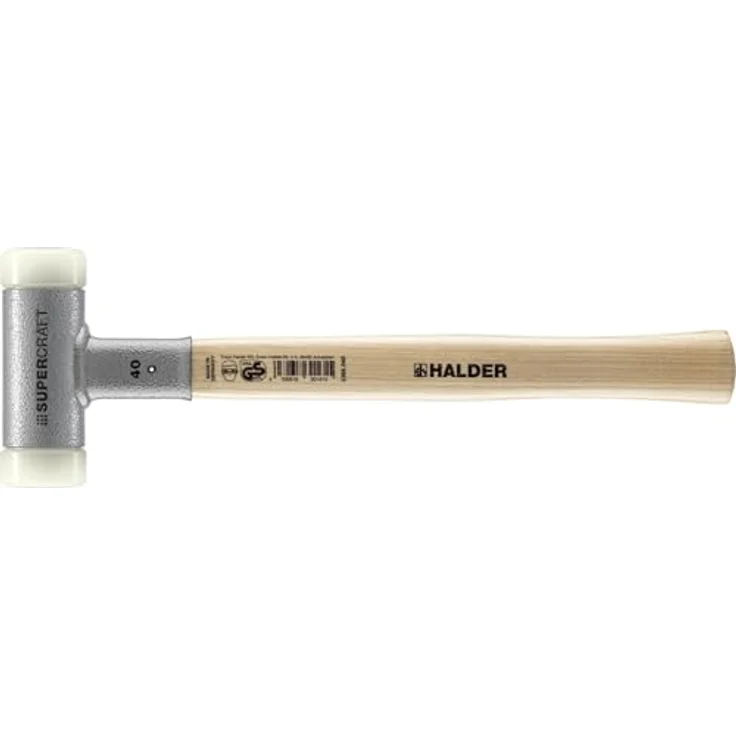 SUPERCRAFT-Schonhämmer, mit schwingungsdämpfendem, ergonomisch geformtem und lackiertem Hickorystiel | Ø=40 mm | 3366.040 – Bild 2