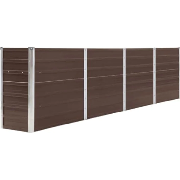 vidaXL Hochbeet 320 x 40 x 77 cm Verzinkter Stahl Braun – Bild 2