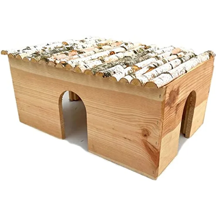 Ollesch Mega XXL Nagerhaus für Meerschweinchen und Kaninchen 60x40x22cm