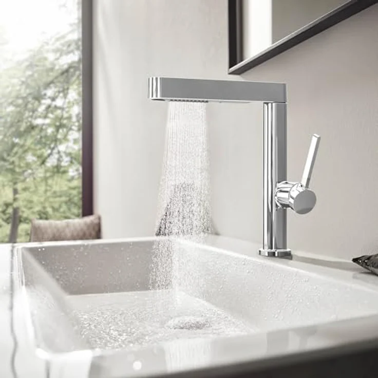 hansgrohe Finoris Spültischarmatur, ComfortZone 230, Pull-out Funktion, EcoSmart, Chrom – Bild 10