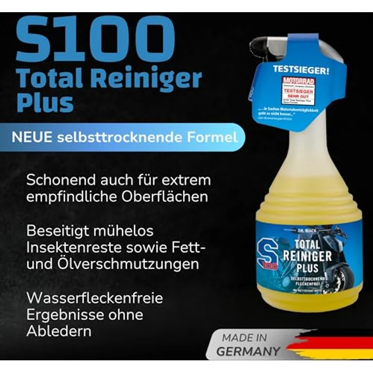 DR WACK Dr. Wack S100 Total Reiniger+ 750 ml Auto-Reinigungsmittel, neue Formel mit höchster Reinigungsleistung, säurefrei – Bild 3