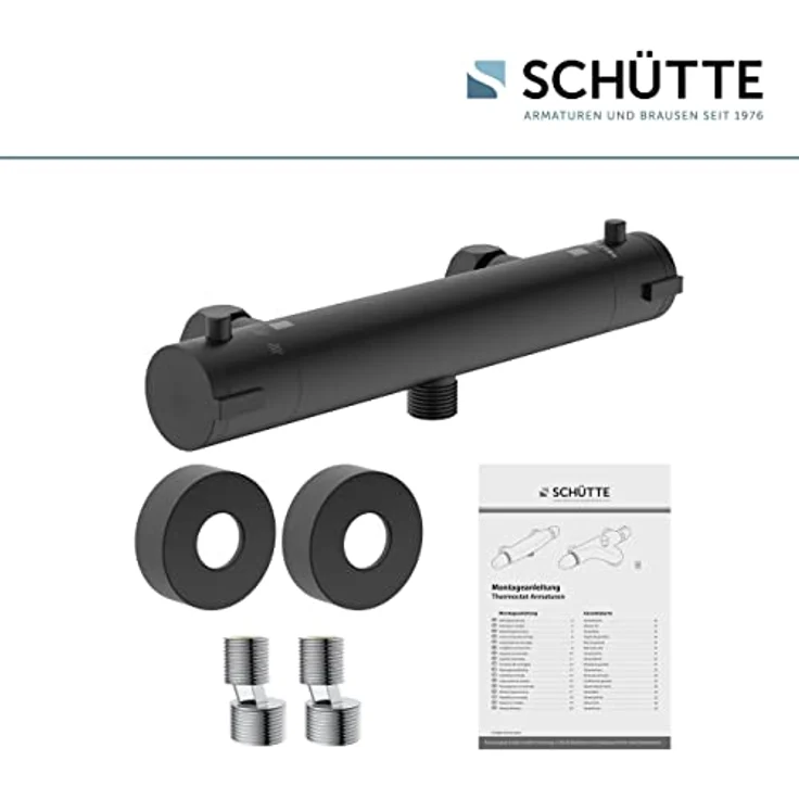 SCHÜTTE LONDON Thermostat Duscharmatur, Schwarz matt – Bild 6