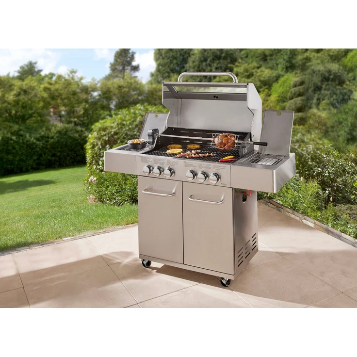 KONIFERA Gasgrill Ancona, mit 4-Brennern, mit Hähnchenspieß, Schutzhülle, BxTxH: 138x54x114 cm – Bild 2