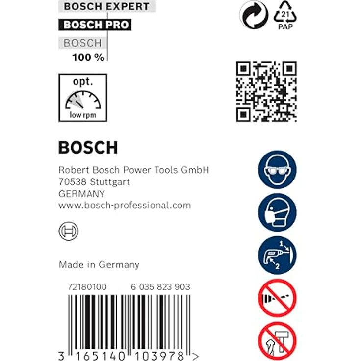 Bosch Pro Wood HSS Installationsbohrer, 12 x 100 x 600 mm, SDS Plus, für Holz und Isolationen – Bild 4